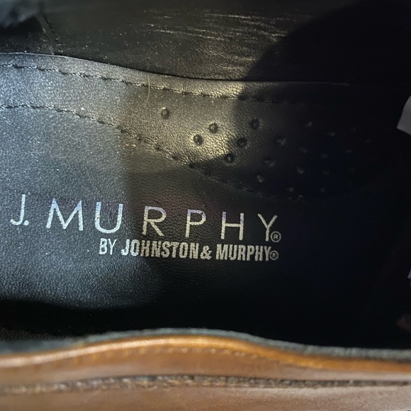 ?JOHNSTON & Murphy Shoes Novick Brown Cap Toe Lace Up Dress Shoe Size 11W main image 4